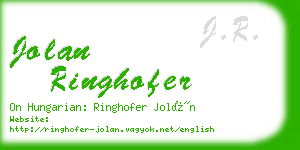 jolan ringhofer business card